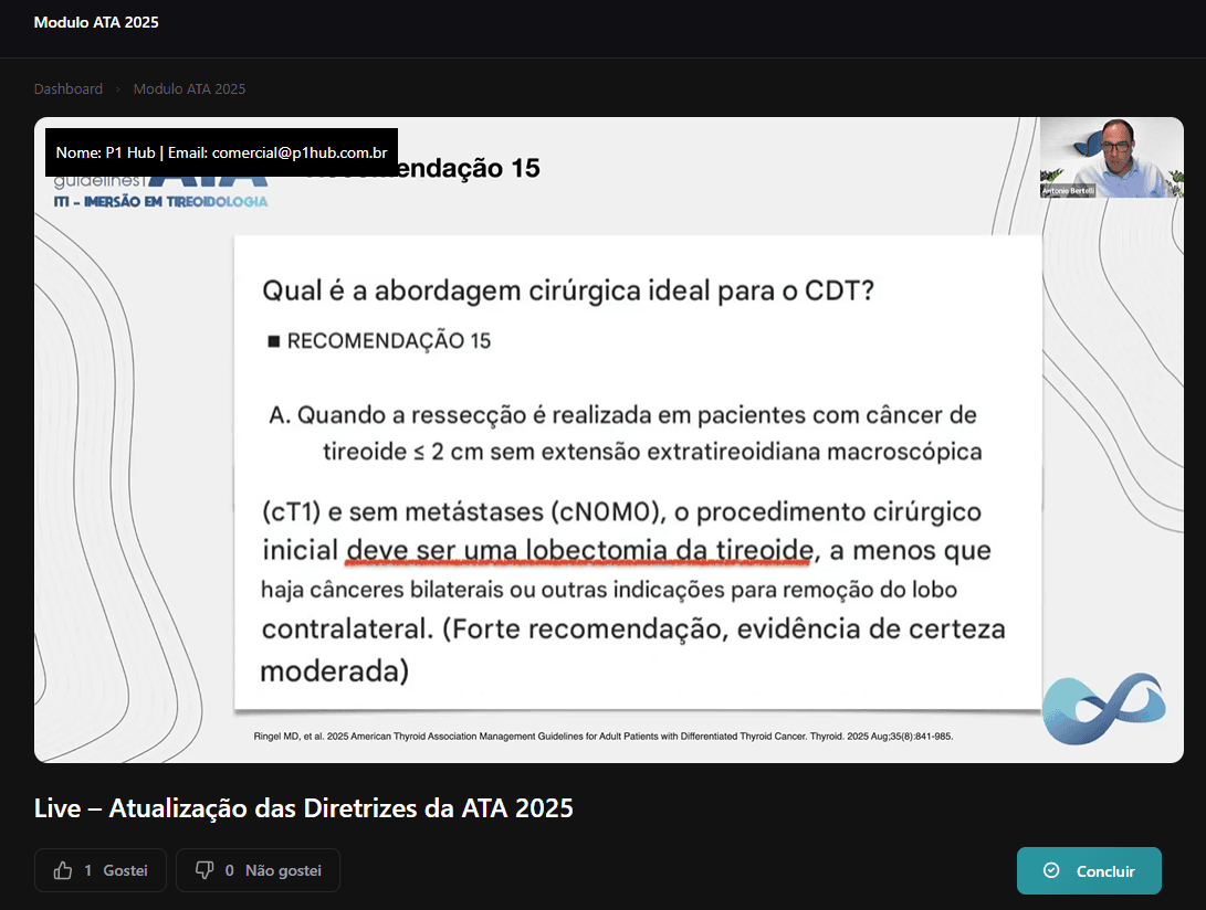Live de discussão prática